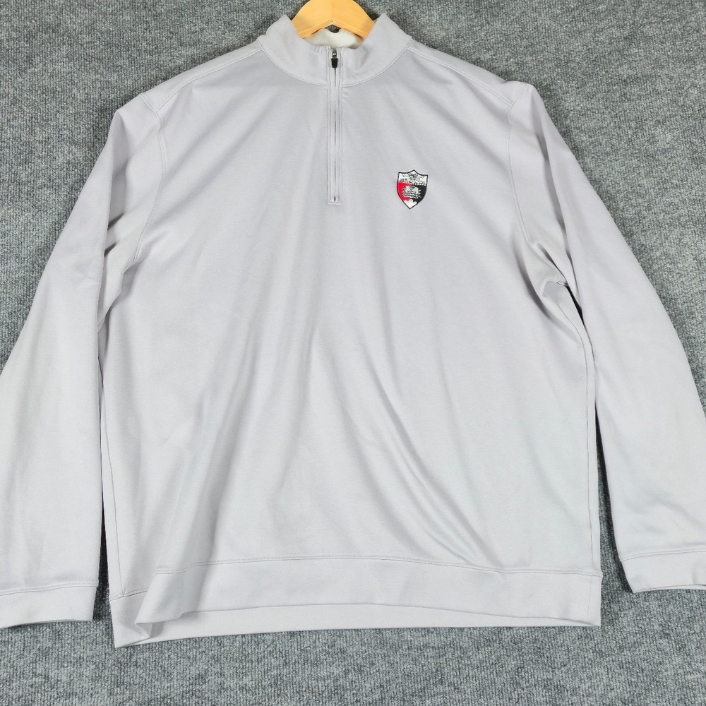 Johnnie O Quarter Zip Pullover Sweater Mens XL Gray Performance‎ Golf Casual